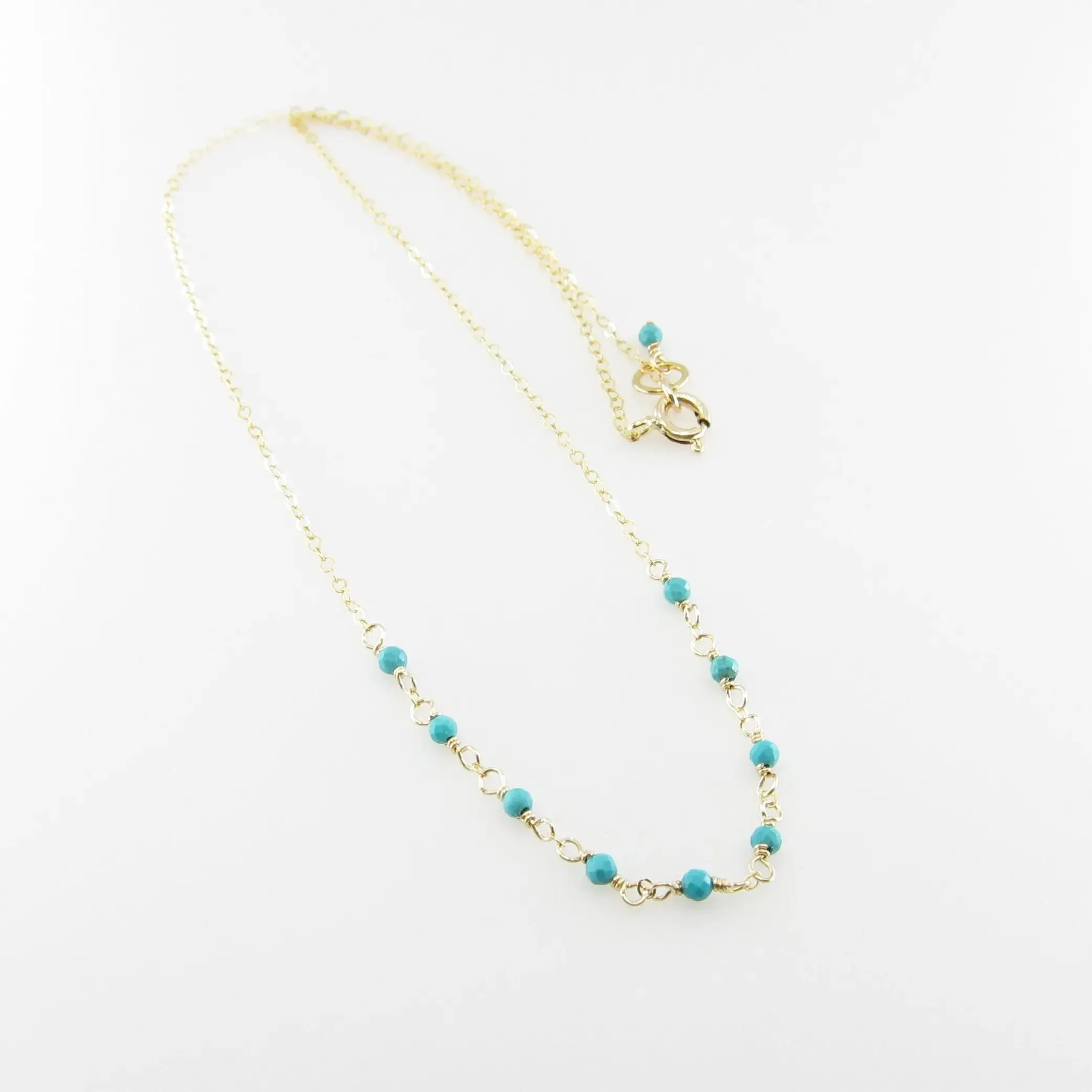 Tiny Gemstone Layering Necklace, 4 Variations