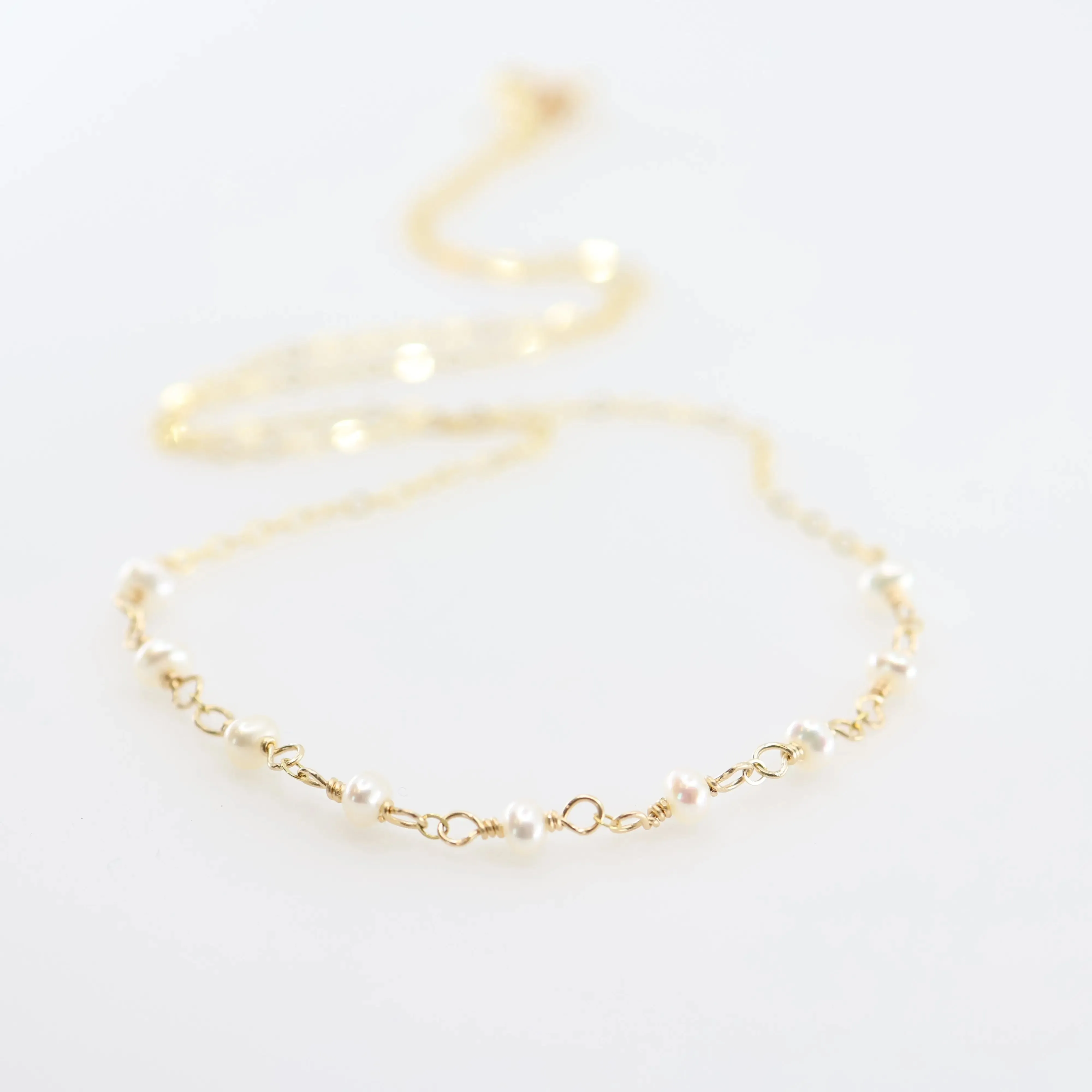Tiny Gemstone Layering Necklace, 4 Variations