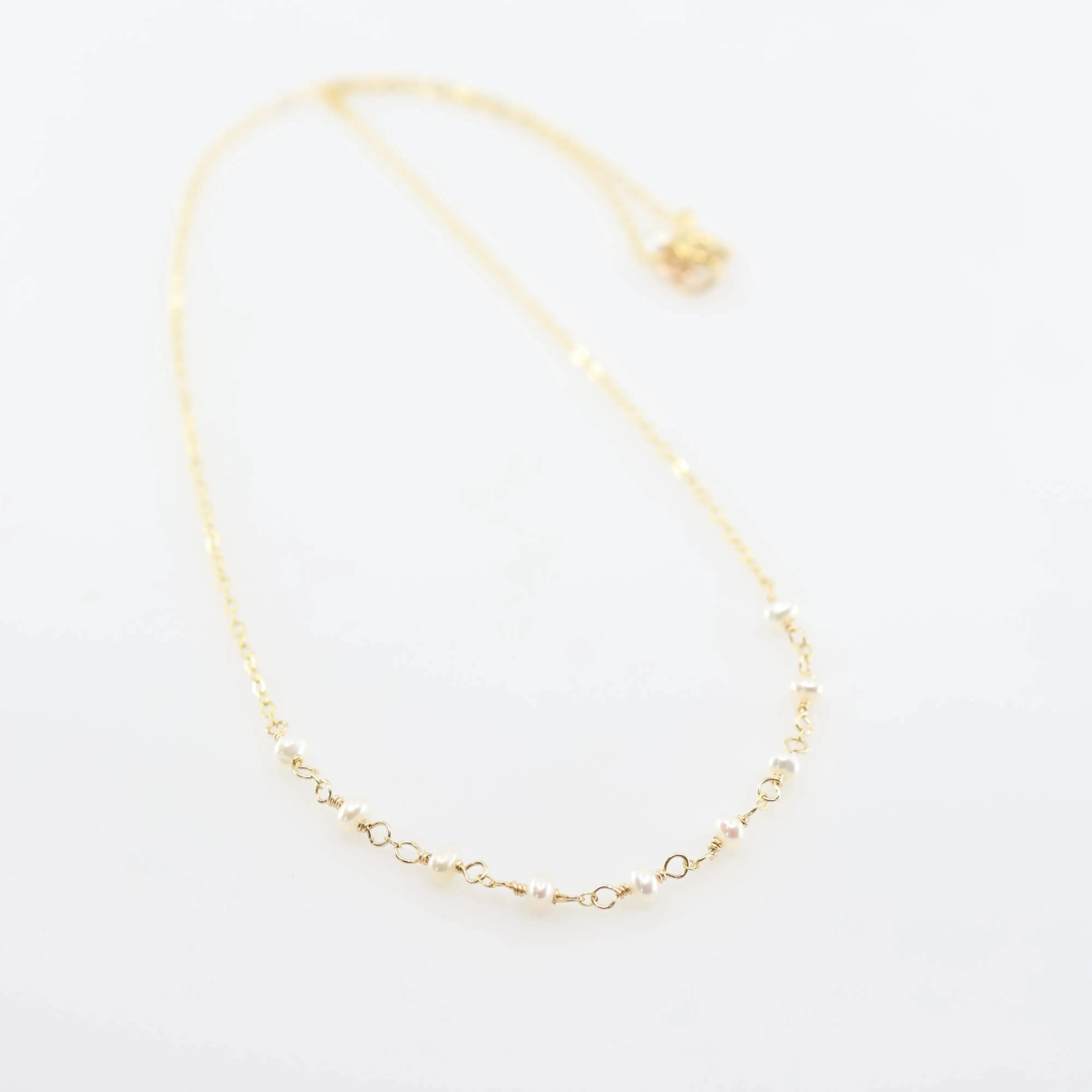 Tiny Gemstone Layering Necklace, 4 Variations