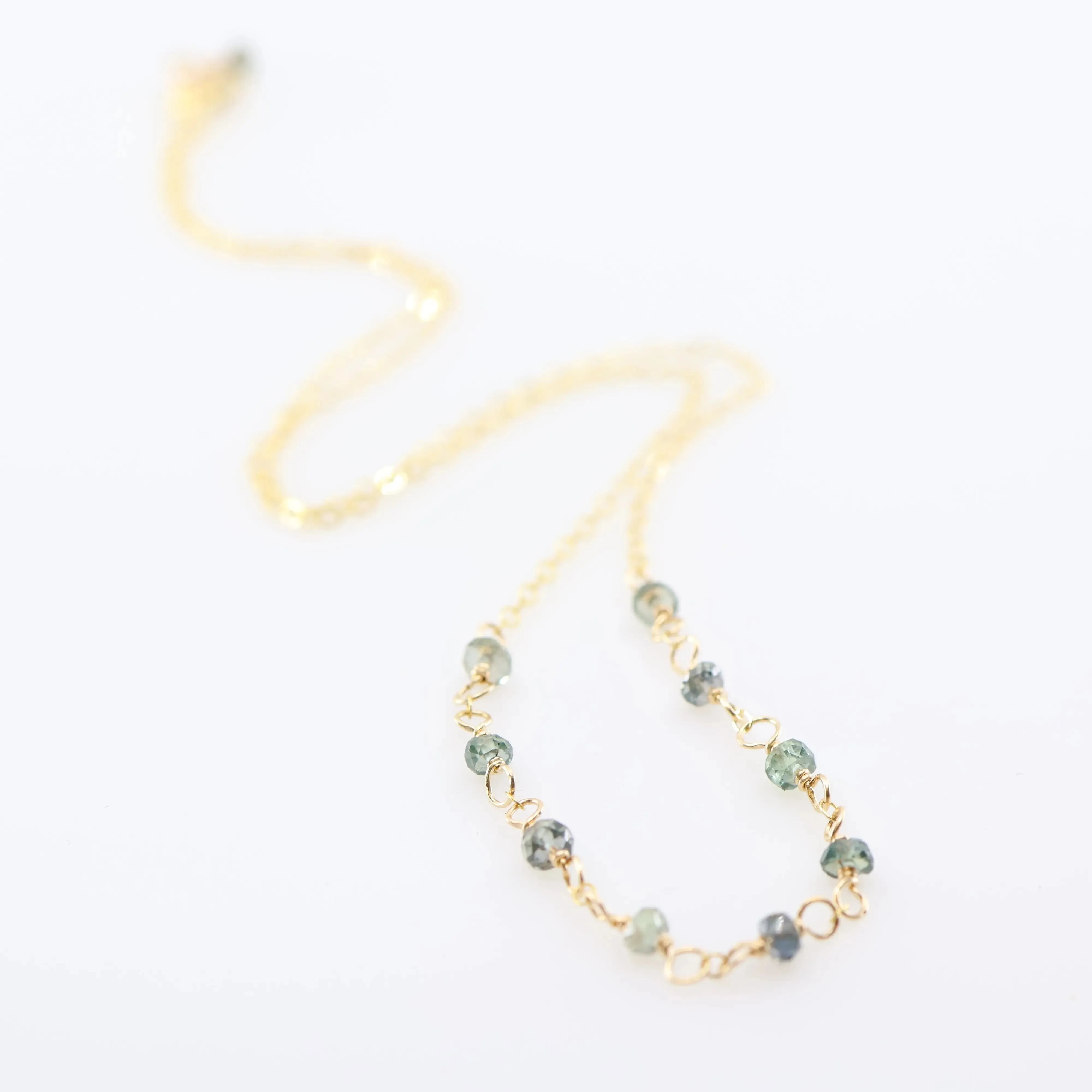 Tiny Gemstone Layering Necklace, 4 Variations