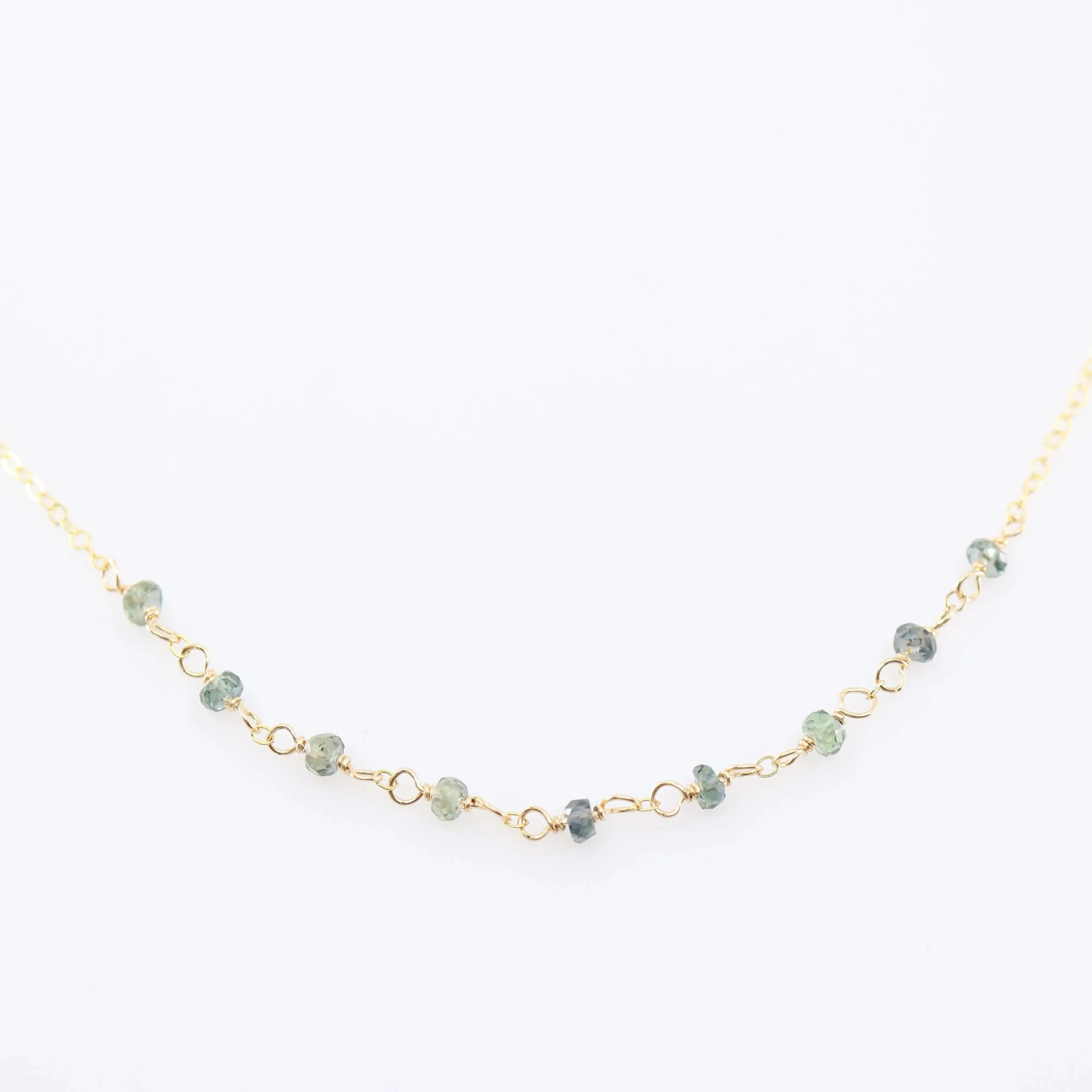 Tiny Gemstone Layering Necklace, 4 Variations