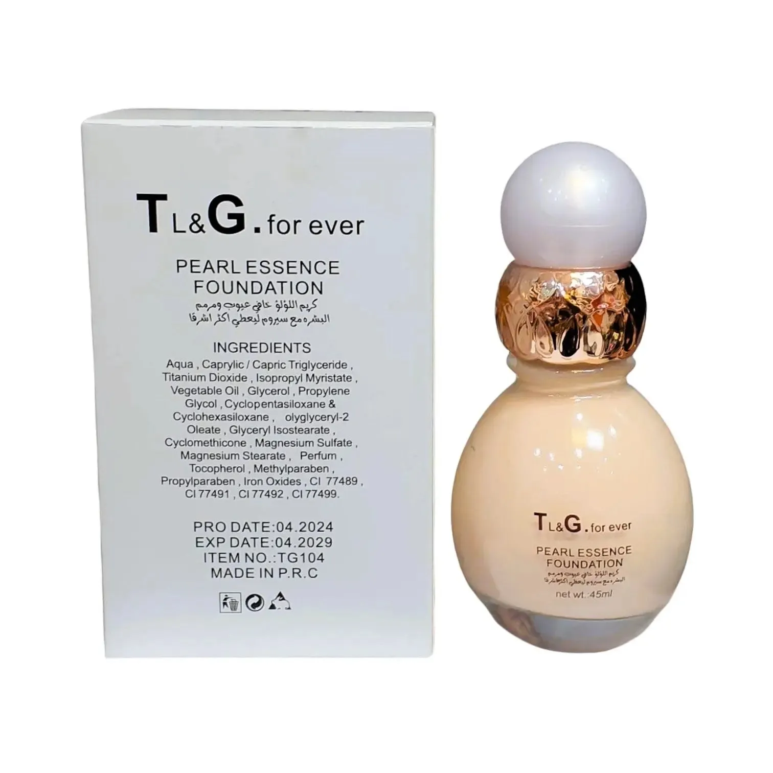 TL G. Forever Pearl Essence Foundation  45ml