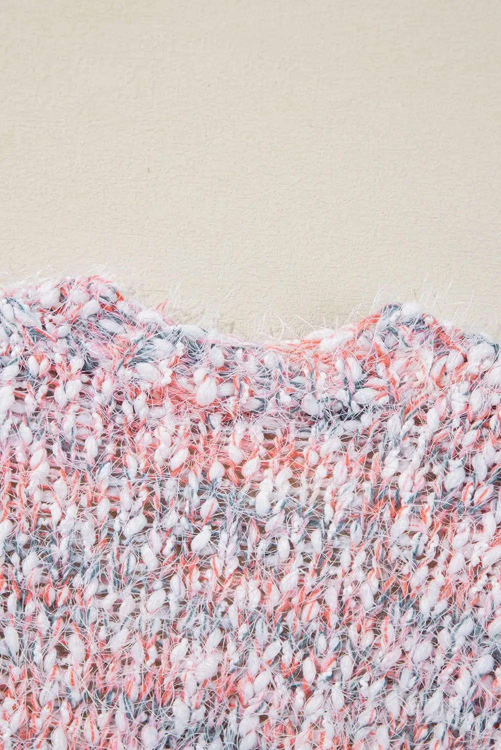 Trendy pink confetti cardigan for layering