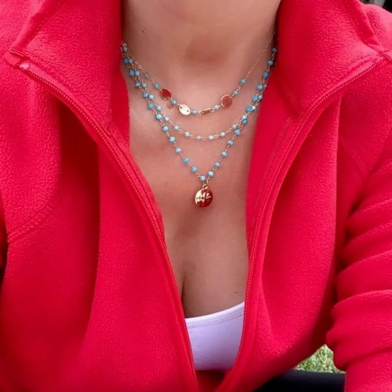 Turquoise Beads Necklace - Joy