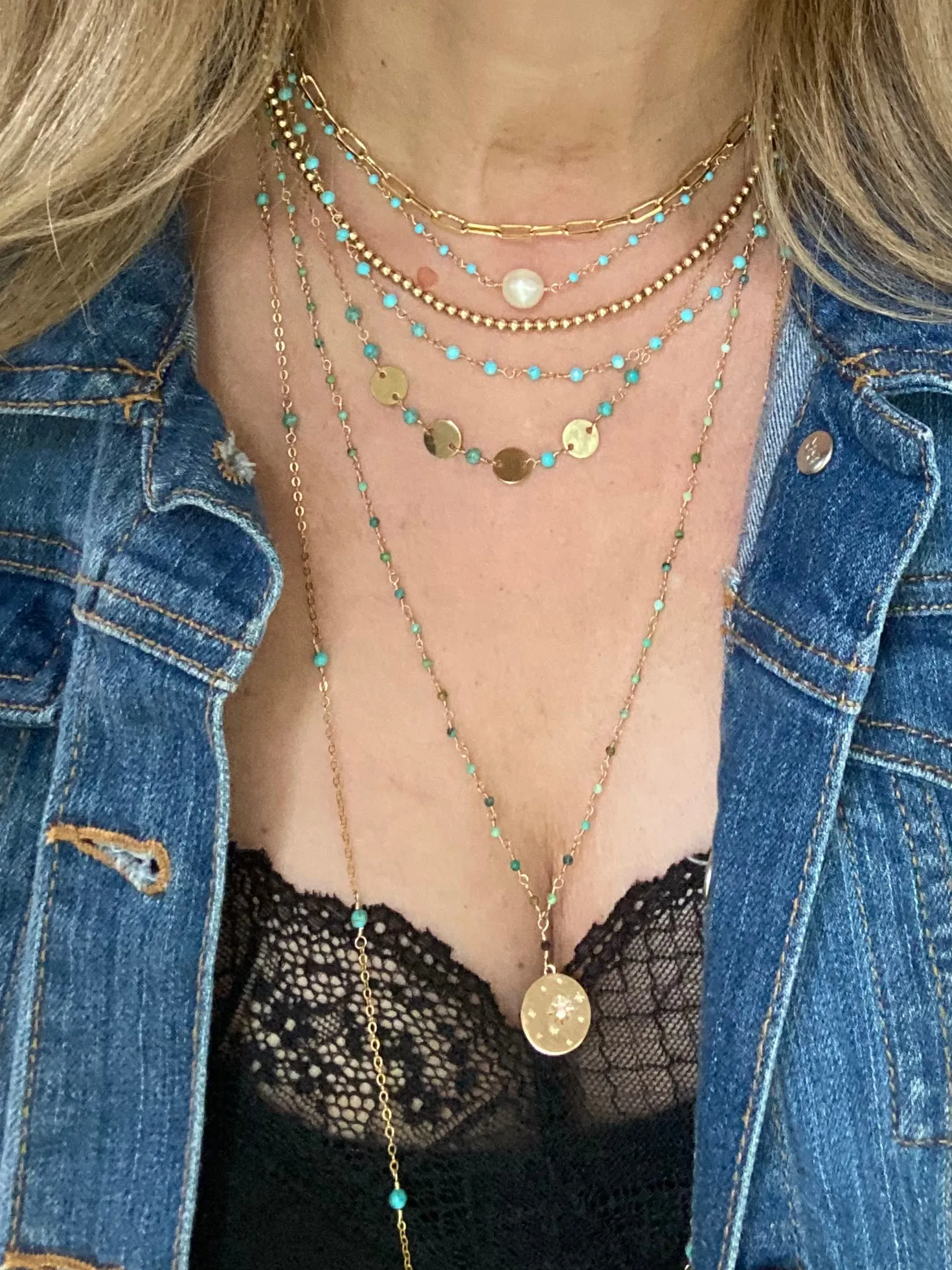 Turquoise Beads Necklace - Joy