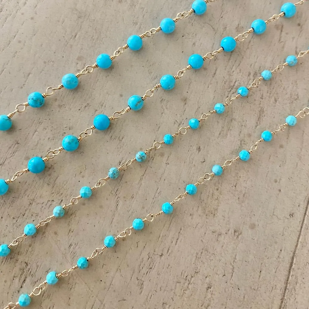 Turquoise Beads Necklace - Joy