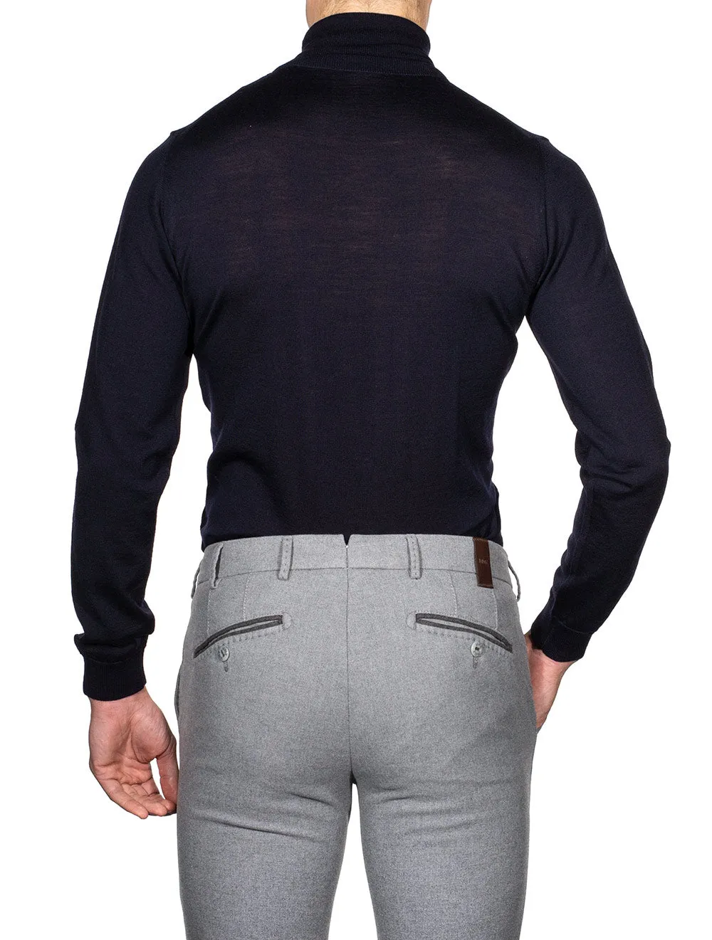Turtle Neck Jumper Navy