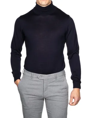 Turtle Neck Jumper Navy
