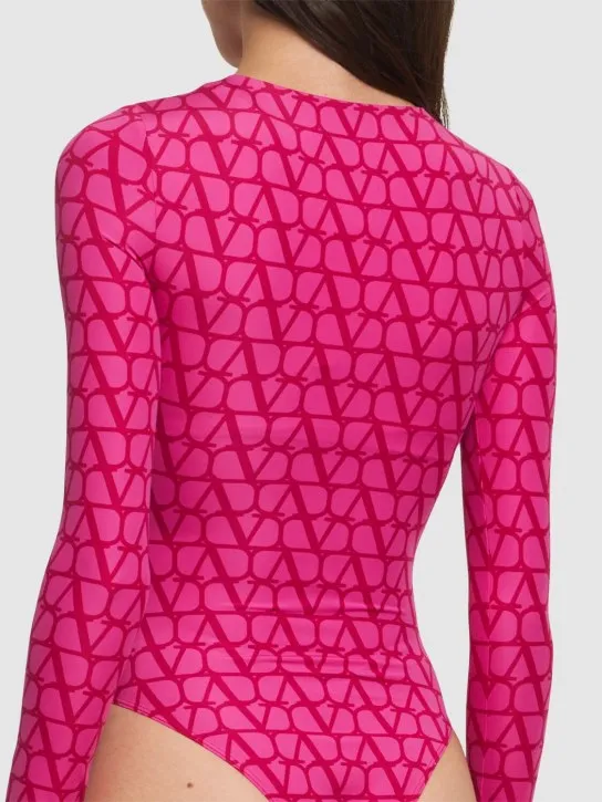 Valentino   Logo printed jersey bodysuit 