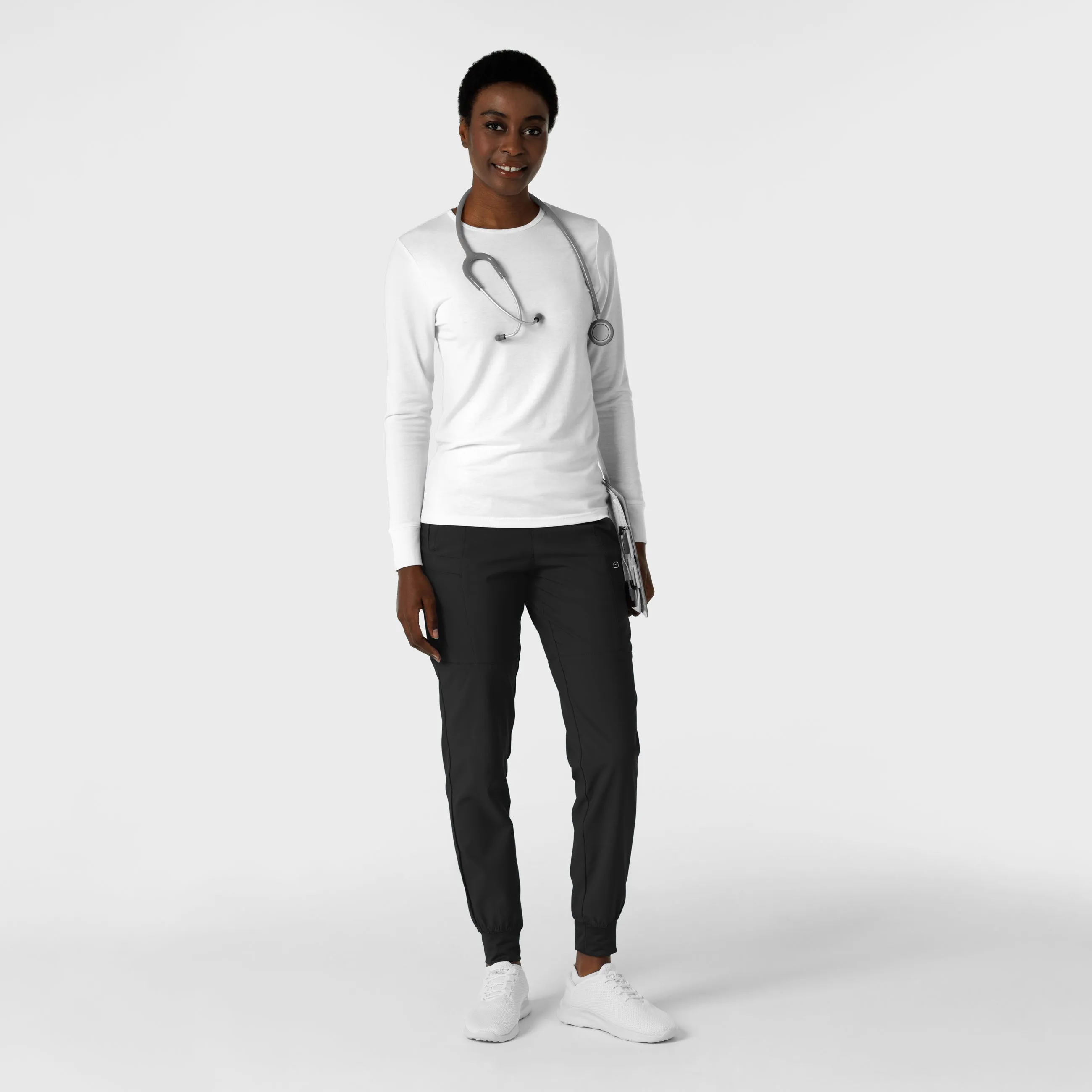 Women's Long Sleeve White Layering Tee-Salem High